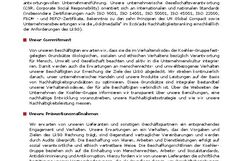 Grundsatzerklärung gemäß §6 Abs.2 Lieferkettensorgfaltsplichtengesetz